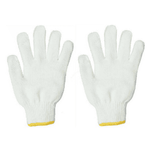 YCG Cotton Knitted Gloves White ( 600 Grams/Doz ) 12 pair per pack
