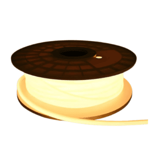 50M COB LED Strip Light, IP65 Waterproof, 8mm Flexible, Warm White, with Connector