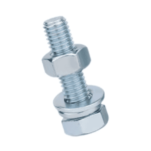 GI Bolt with Nut and Washer - M6 x 50 MM