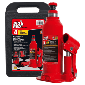 BIG RED Torin T90413 Hydraulic Bottle Jack With Carrying Case, 4 Ton (8,000 Lb) Capacity