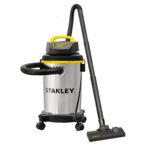 STANLEY SL18129 Wet/Dry Vacuum,4 Gallon, 4 Horsepower, Stainless Steel Tank Silver+yellow