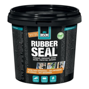 Bison Rubber Seal® Starter Kit 750 ml pot waterproofing repair, sealant, and protector based on rubber - kit with brush, mixer