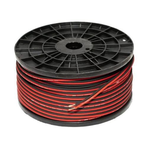 1.5mm x 2C Twin Parallel Flat Cable RED/BLACK RR, 100 YARDS/ROLL