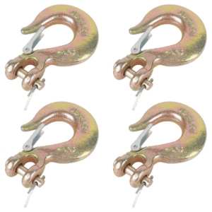 1/4" Clevis Slip Hook Safety Latch Heavy Duty Grade 70 Forged Steel Towing Winch Hook