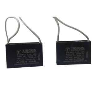 Ducap Capacitor 2MFD, Black Square Pin Type