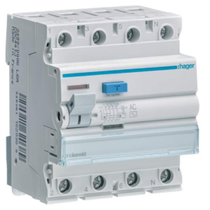 Hager Earth Leakage Circuit Breaker - 63A 4Pole 300MA (ELCB/RCCB) CFC464J