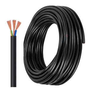 Flexible Cable, Black, 3 Core, 4 sq mm