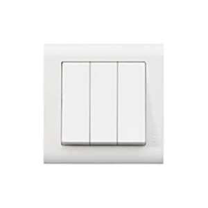 MK 3gang, 1way pvc switch, white