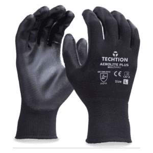 Aerolite Multipro Gloves, Black, Size Large (12 Pairs)