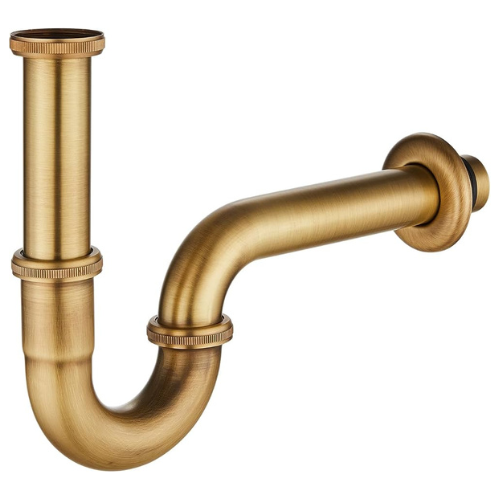 Brass P-trap G 1 1/4 inch x 32 mm for basin