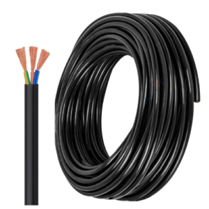 3 Core Cable 2.5 mm, Black, 100 Yard