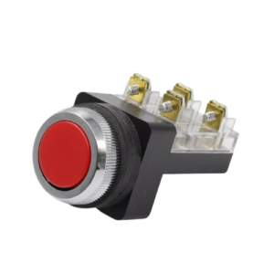 Flat Head 6A 250V Push Button Switch 1a1b (NO-NC) - Red