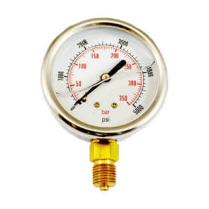 Pressure Gauge 0-700 Bar / 10,000 PSI, 63mm, 1/4" Bottom (Small Dial)