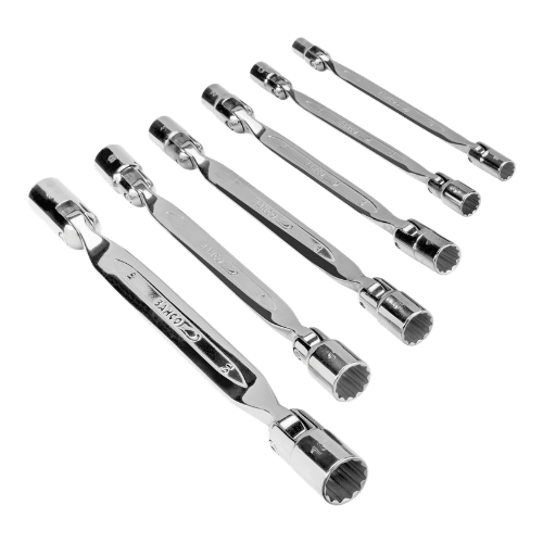 6PCS DOUBLE SWIVEL END SOCKET WRENCH SET 1A06MR M6 X 19 MM