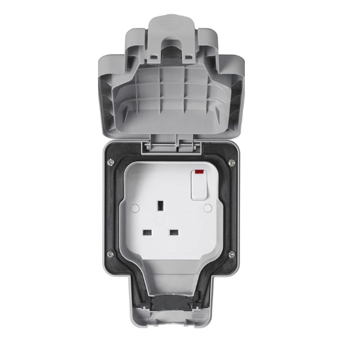MK MASTERSEAL PLUS 13A 1GANG SWITCH SOCKET IP66 K56486