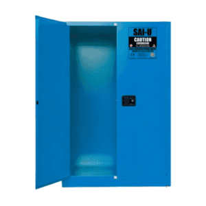 SC0045B 45 G / 170 L Blue 1.2 mm Galvanized Steel Cabinet, Manual-Closing, 2 Shelves, PVC Tray