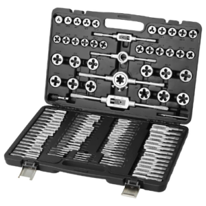 110 Pcs Tap and Die Set, Metric M2-M18, Tungsten Steel Titanium, with Storage Case