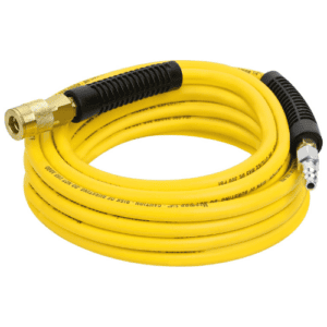 Hybrid Air Hose 1/4-Inch x 100 Feet/30mtr, Heavy Duty Reinforced Lining, Lightweight, No-Kink, Flexible, All-Weather, 1/4-Inch MNPT, I/M Brass Fitting