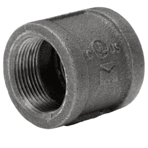 1/2" Black Coupling, Black Iron Malleable Pipe Fitting