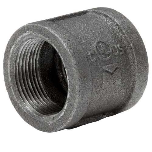 1/2" Black Coupling, Black Iron Malleable Pipe Fitting