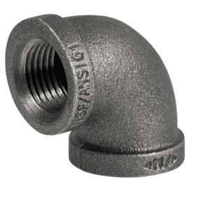 Malleable Iron 90 Degree Elbow 2-1/2", Female Thread, Black Finish - CNOM0212