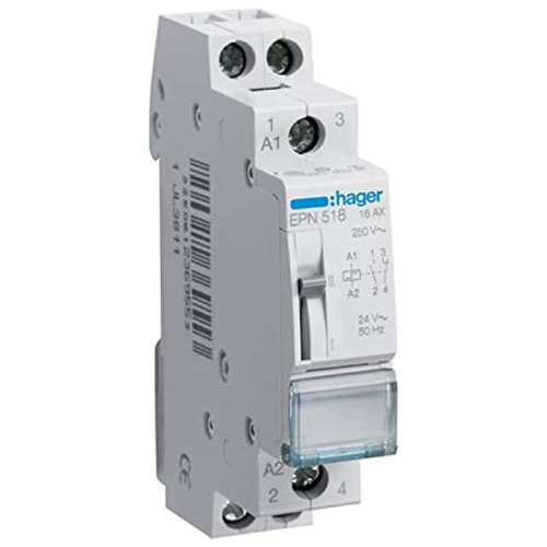 Hager EPN518 Latching Relay 24V 50Hz 1NO+1NC 1M