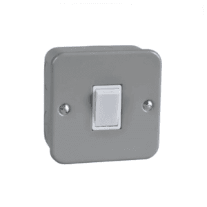 MK 1 Gang 1 Way Metal Switch, Grey