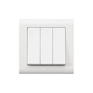 MK 3 Gang 2 Way PVC Switch, White