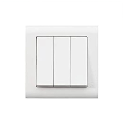 MK 3 Gang 2 Way PVC Switch, White
