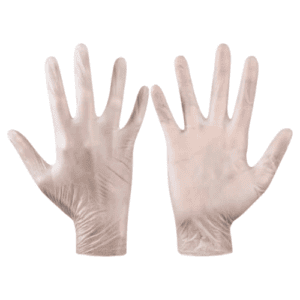 Disposable transparent gloves-VinylPowder Free Size: Large