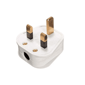 Volex, 3 pin plug (white)