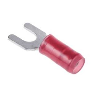 Spade Terminal, PIDG, M3 Stud, 3.2 mm, 22-16 AWG, Red