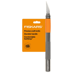 Fiskars 167110-1001 Heavy Duty Die Cast Craft Knife, 8 Inch, Orange