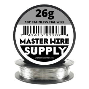 Stainless Steel 316L Wire, 26 Gauge, 0.4mm, 30m/Roll