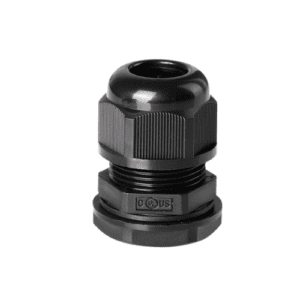 10066412 Gland Self-Locking Cap Nut M20x1.5, Grey Polyamide, Black, Wire 6mm to 13mm