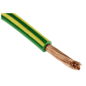 628-5358 Green/Yellow 10mm² Hook Up Wire, 8 AWG, 72/0.4 mm, 100m, PVC Insulation