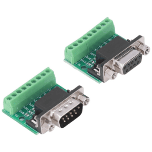 DB9 Connector Adapter, PCB Breakout Module, 9 Pin