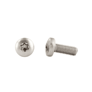 Hexalobular (6 Lobe) Socket Pan Head Screw M2x10, Stainless Steel A4, Fully Threaded