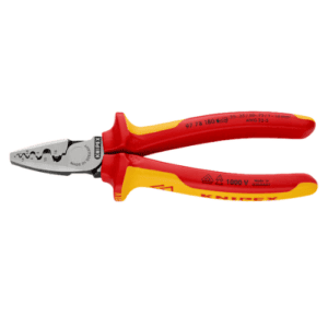 Knipex 97 78 180 Crimping Pliers for Wire Ferrules, Multi-Component Handle, Polished Head