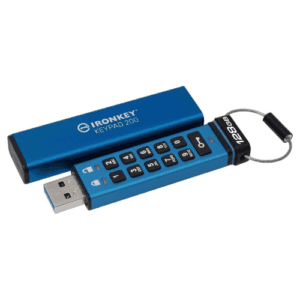 Kingston IronKey Keypad 200 128GB Encrypted USB, Alphanumeric Keypad, Multi-PIN Access