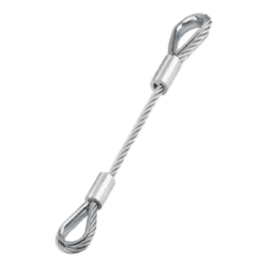 Wire Rope Sling, 1 Leg, 6x36WS+IWRC, 10 mm x 30 m, One Side Thimble Eye, Secured with Aluminium Ferrule