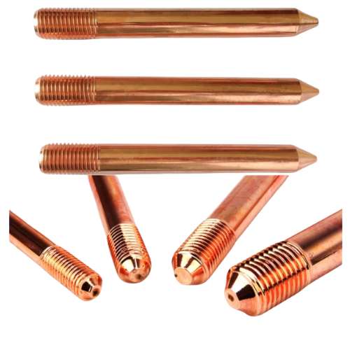 Threaded Rod, 5/8 in UNC-2A, Length 1200 mm, Copper, Low Carbon Steel Core