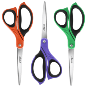 LIVINGO 3 Pack Sharp Scissors, 8.5 inch Comfort Grip Scissors All Purpose for Office
