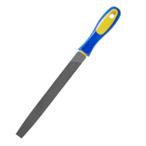 8 Inch Flat Hand File with High Carbon Hardened Steel, Ergonomic Grip, Plastic Non-Slip Handle