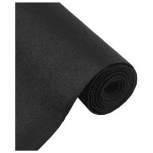BENECREAT 15.7x118'' Black Felt Roll Craft Felt Nonwoven Fabric Sheets(0.9mm Thick) Great Felt for C