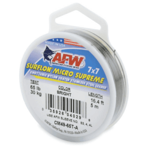 Surflon Micro Supreme, Nylon Coated 7x7 Stainless Steel Leader Wire, 26 lb / 12 kg test, .018 in / 0