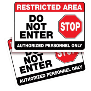 Rubik Signs 2 Pack Restricted Area Do Not Enter Stop Authorized Personnel Only Self Adhesive Vinyl S