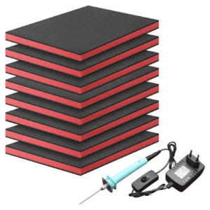 Tool Insert, Hard Foam Board, Pack of 8 with Foam Cutter, Cut Precision Defined Tool Box, Suitable f