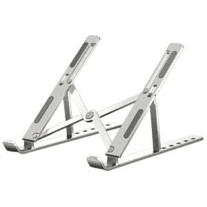 Adjustable Laptop Stand for Desk- Foldable Aluminum Laptop Stand Silver- Lightweight, Portable Lapto