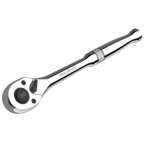 DURATECH 1/4-Inch Drive Ratchet, 90-Tooth Quick-release Ratchet Wrench, Reversible, Chrome Alloy Mad